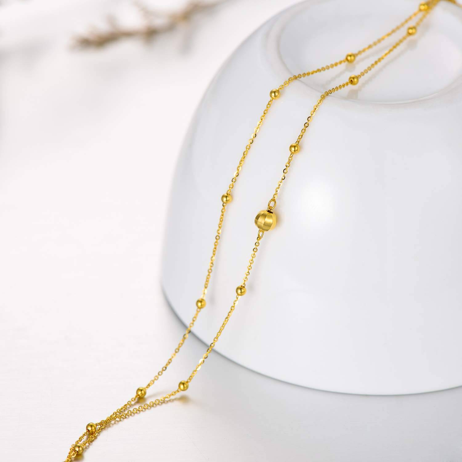 18K Gold Round/Spherical Layerered Bracelet