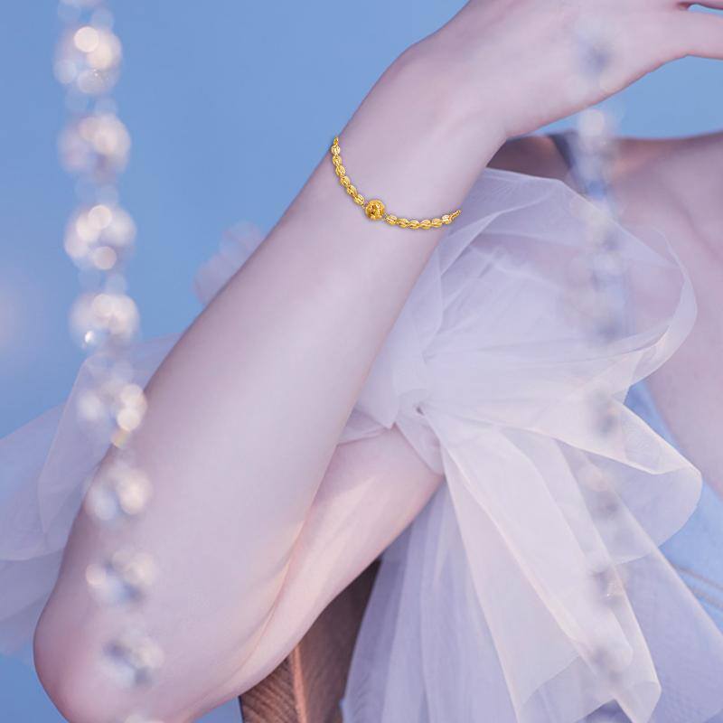 18K Gold Spherical Charm Bracelet