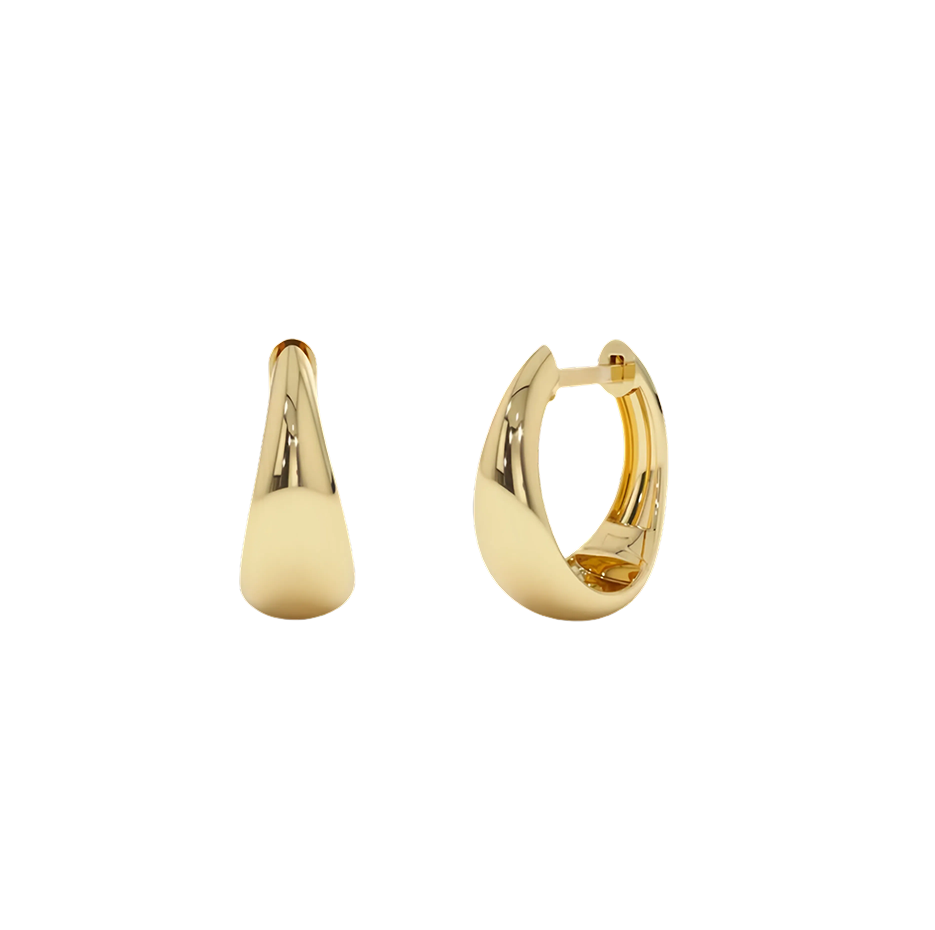 Sterling Silver with Yellow Gold Plated Sisters Hoop Earrings