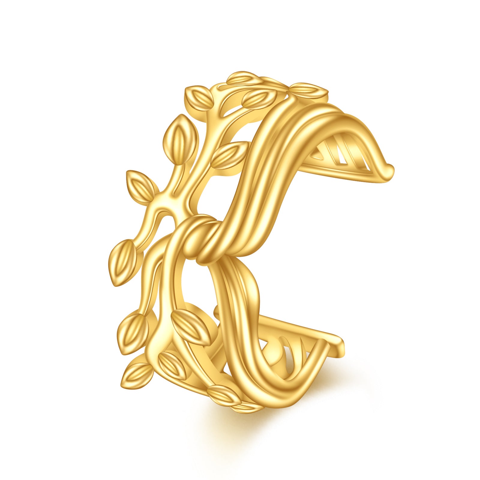 14K Gold Tree Of Life Hoop Earrings