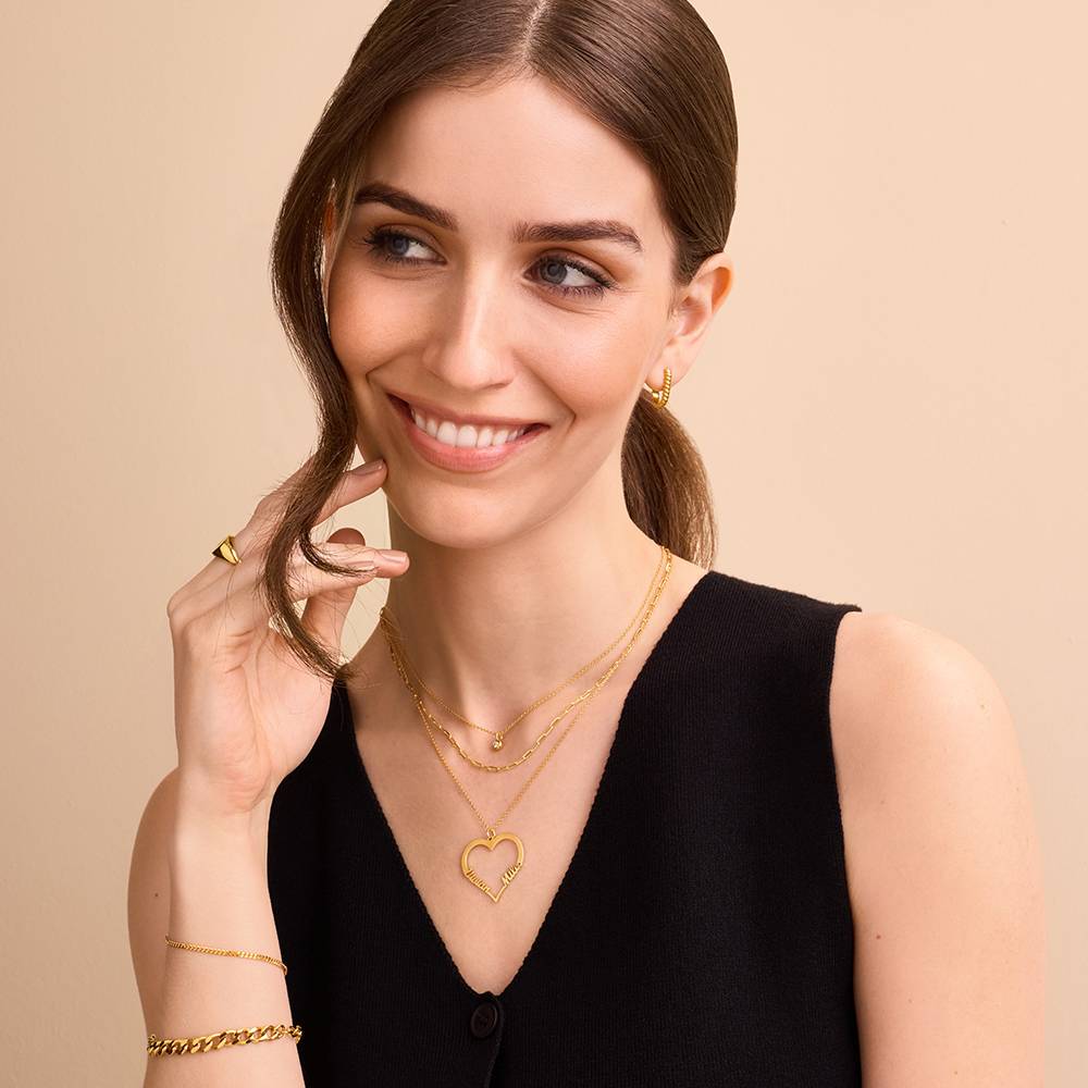 18k Gold Vermeil Heart Necklace - Yours Truly Collection