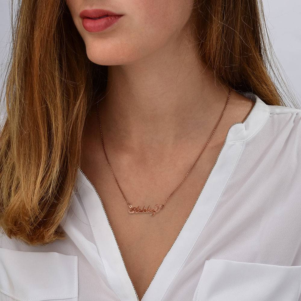 18K Rose Gold Plated Sterling Silver Name Necklace