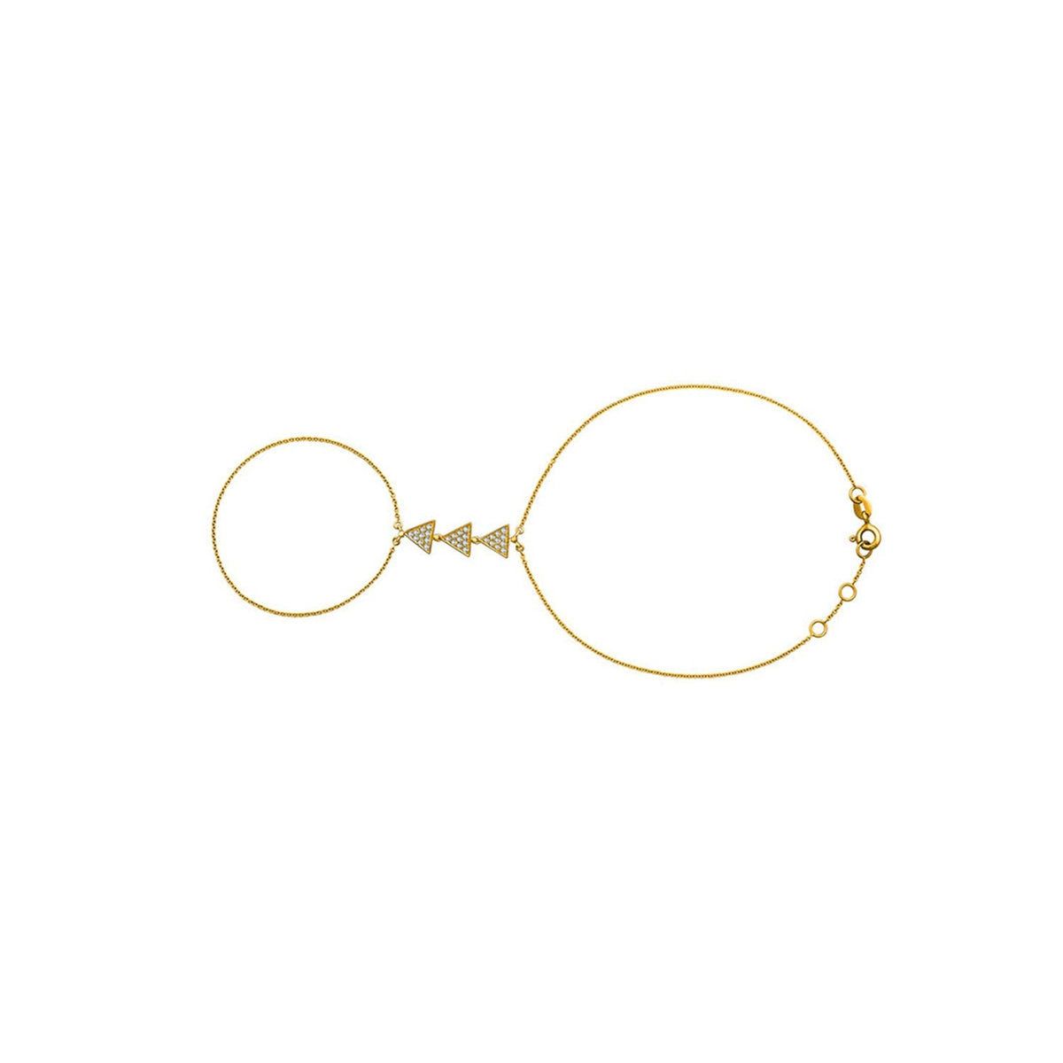 18k Yellow Gold Arrow Shape 2 Way Diamond Bracelet -  - Aureus Boutique