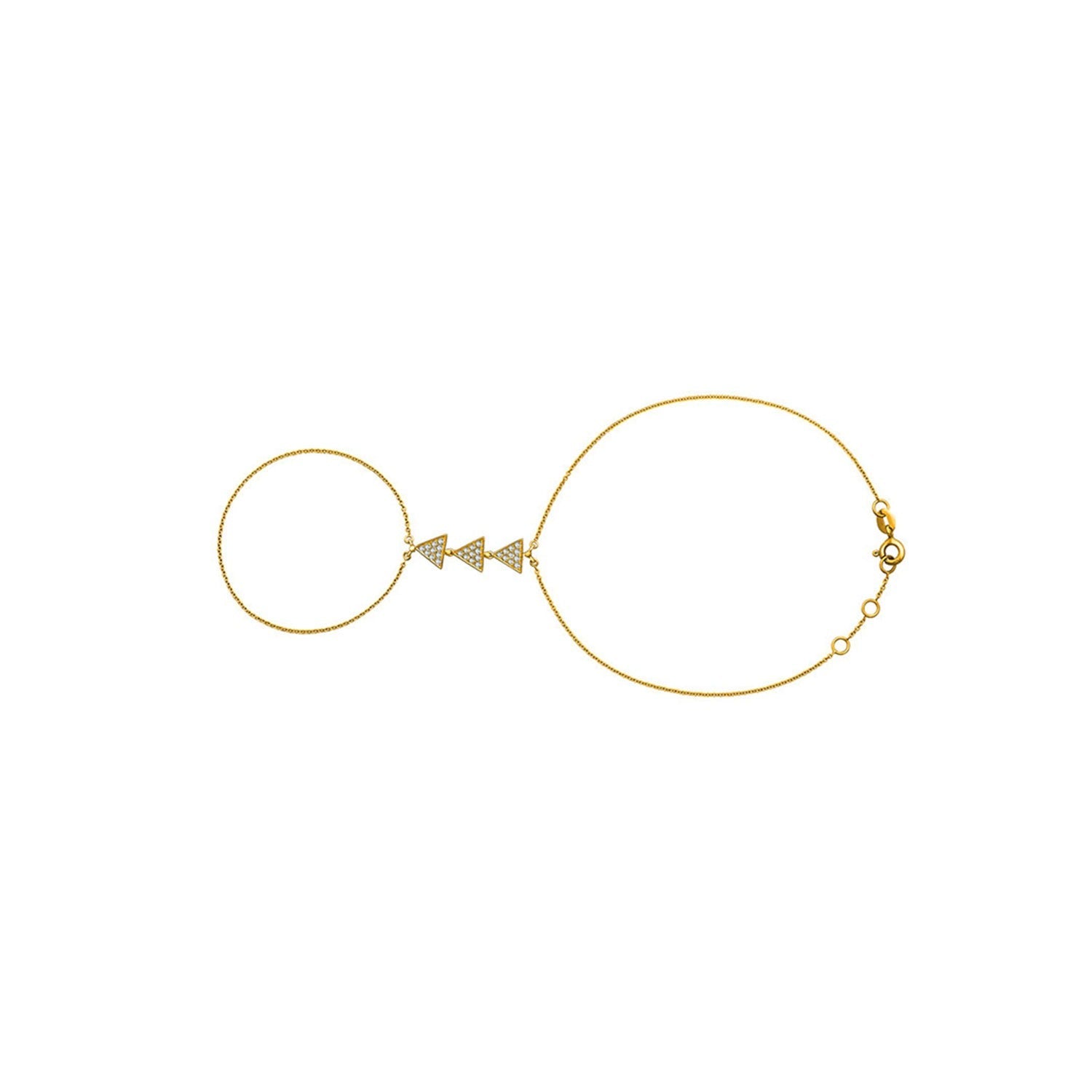 18k Yellow Gold Arrow Shape 2 Way Diamond Bracelet -  - Aureus Boutique