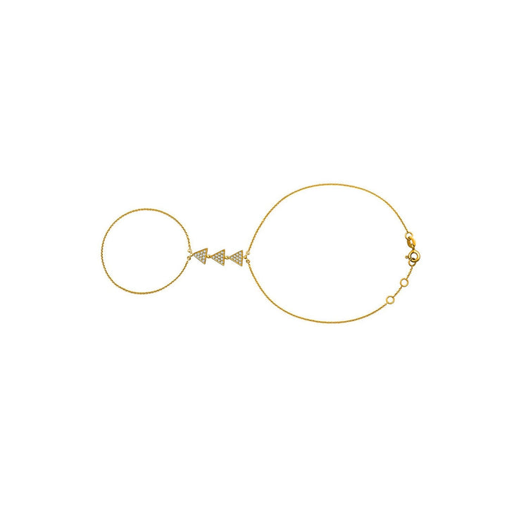 18k Yellow Gold Arrow Shape 2 Way Diamond Bracelet -  - Aureus Boutique