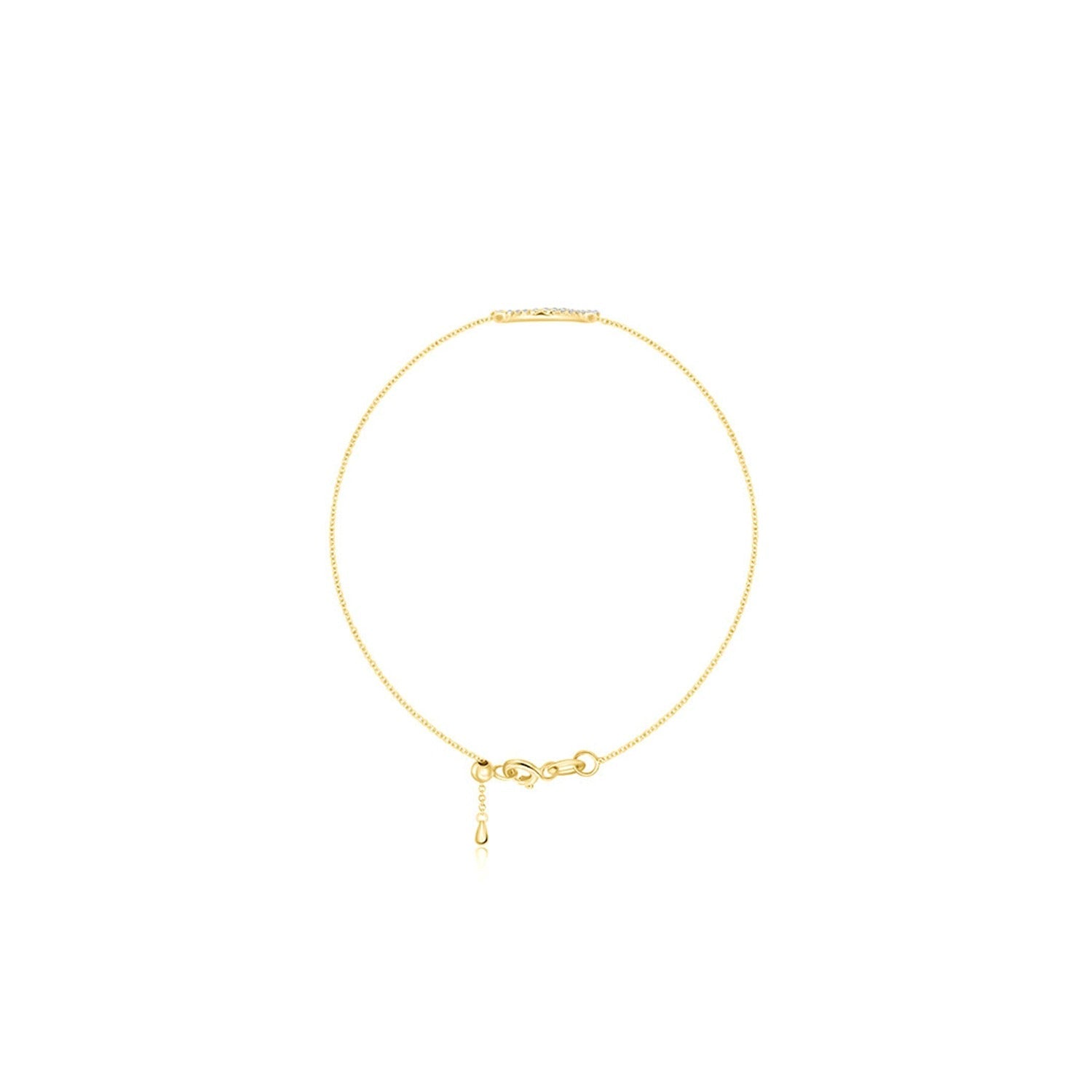 18k Yellow Gold Eyelash Shape Diamond Bracelet -  - Aureus Boutique