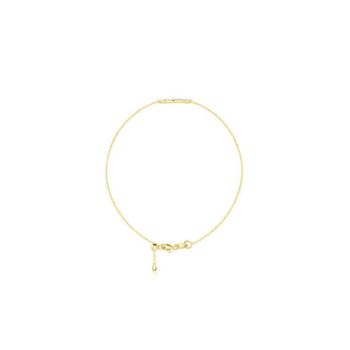 18k Yellow Gold Eyelash Shape Diamond Bracelet -  - Aureus Boutique