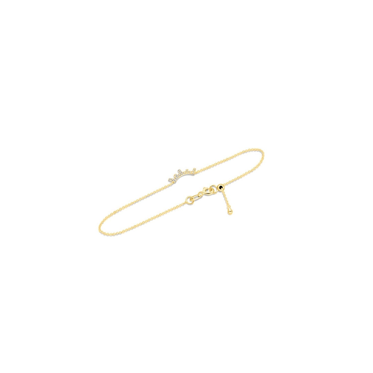 18k Yellow Gold Eyelash Shape Diamond Bracelet -  - Aureus Boutique