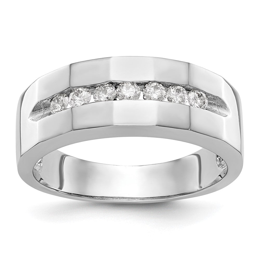 14k White Gold Lab Grown Diamond Wedding Band Ring 0.35ct Clarity- VS Color- G-H