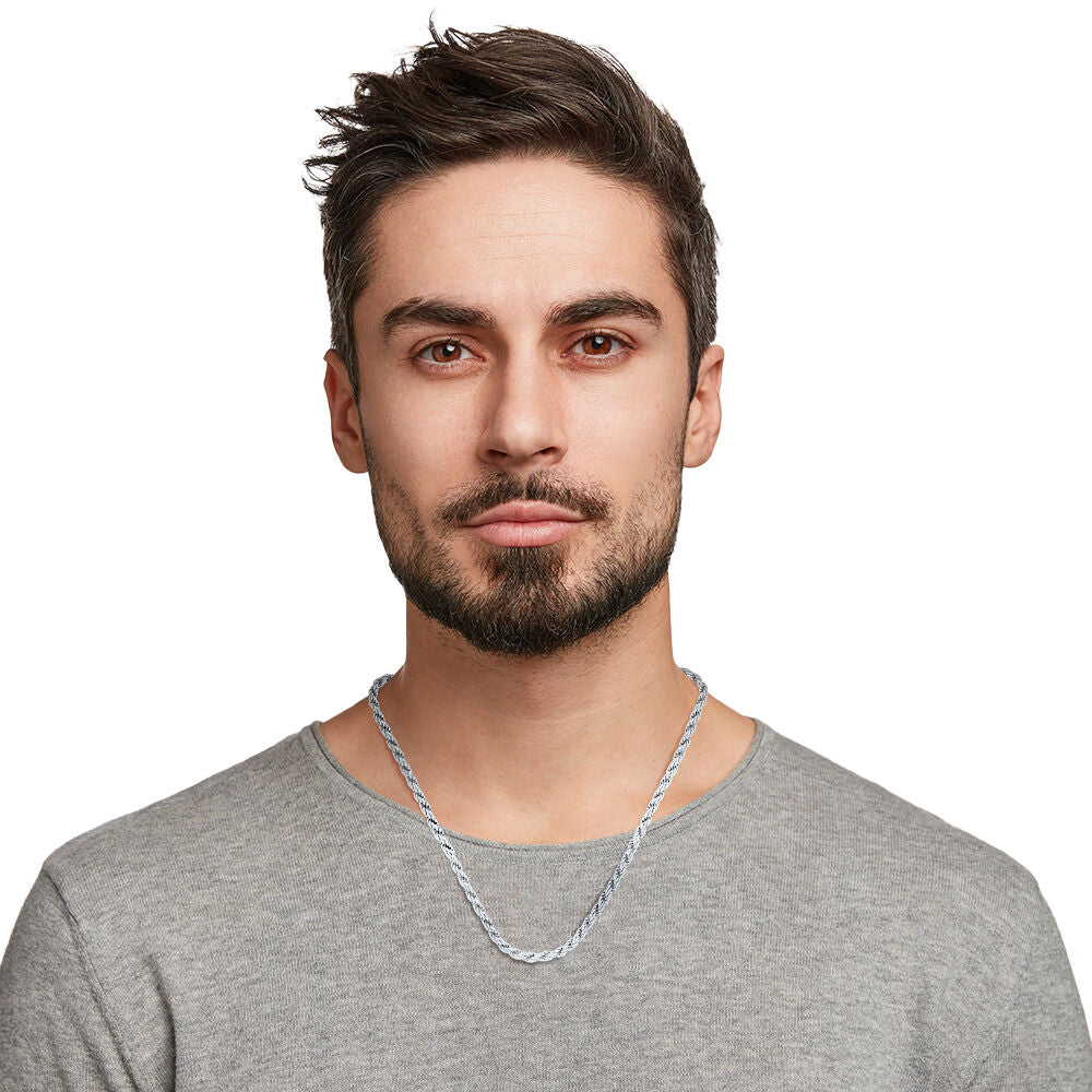 Rope Chain in Sterling Silver, 20"