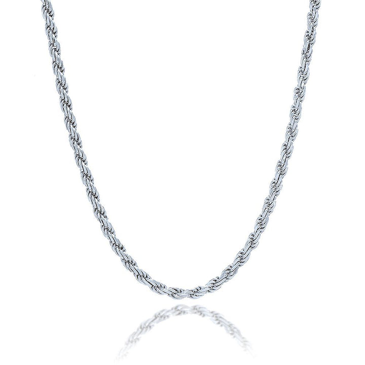 Rope Chain in Sterling Silver, 24"
