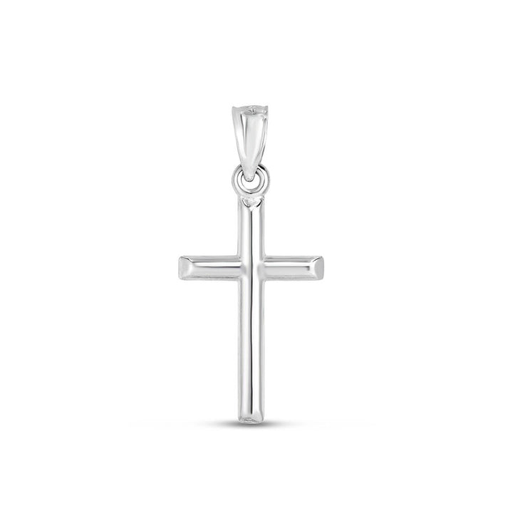 Cross Charm in 14K White Gold