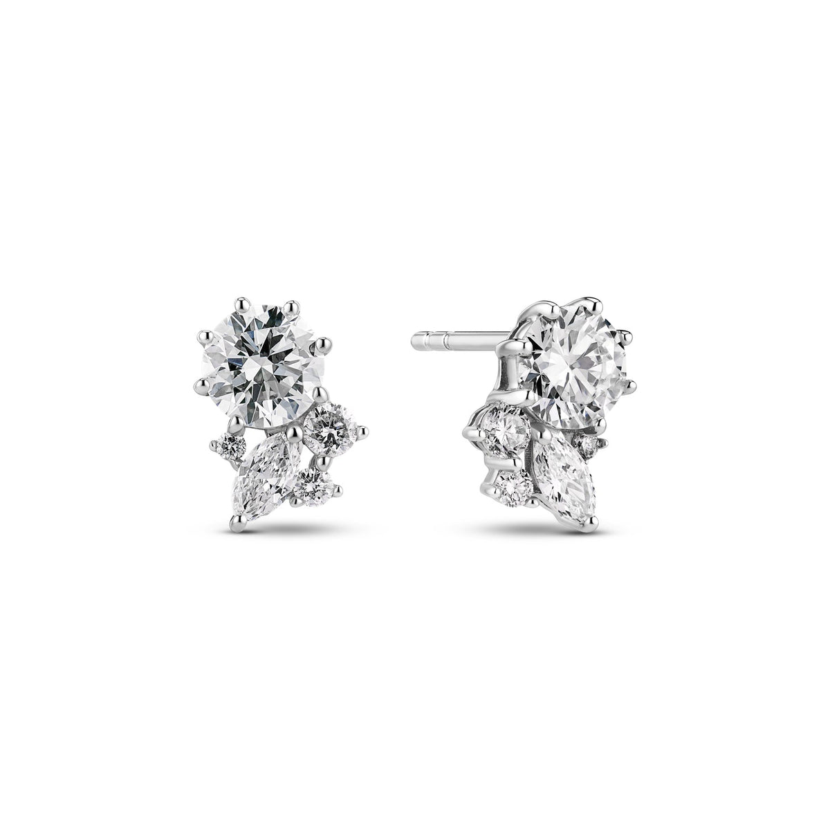 Earrings Lovere - 14k yellow gold or white gold 0.93 ct TW G-H VS lab-grown diamonds