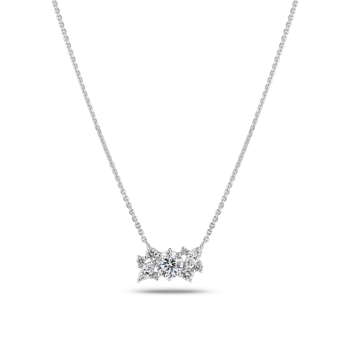 Necklace Lovere - 14k yellow gold or white gold 0.58 ct TW G-H VS lab-grown diamonds