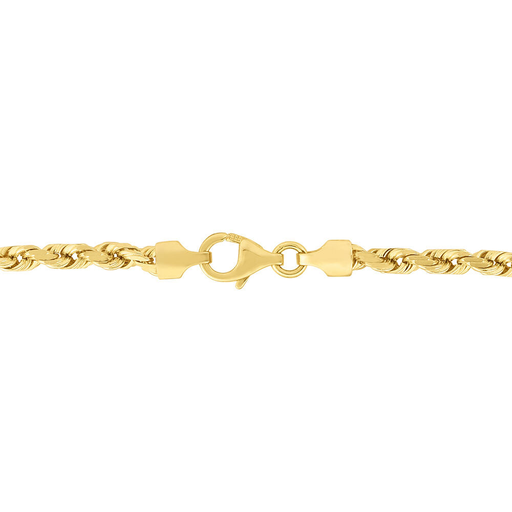 Diamond Cut Rope Chain in 14K Yellow Gold, 22"