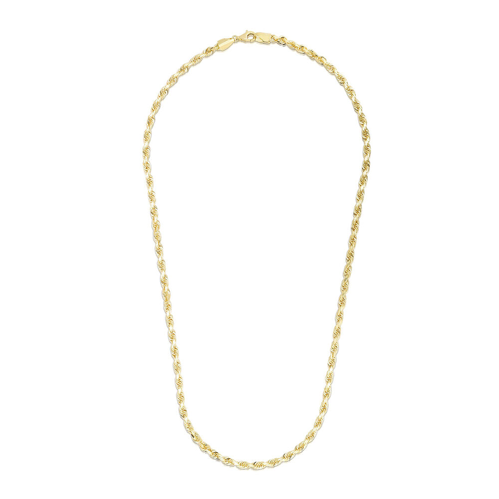 Diamond Cut Rope Chain in 14K Yellow Gold, 22"