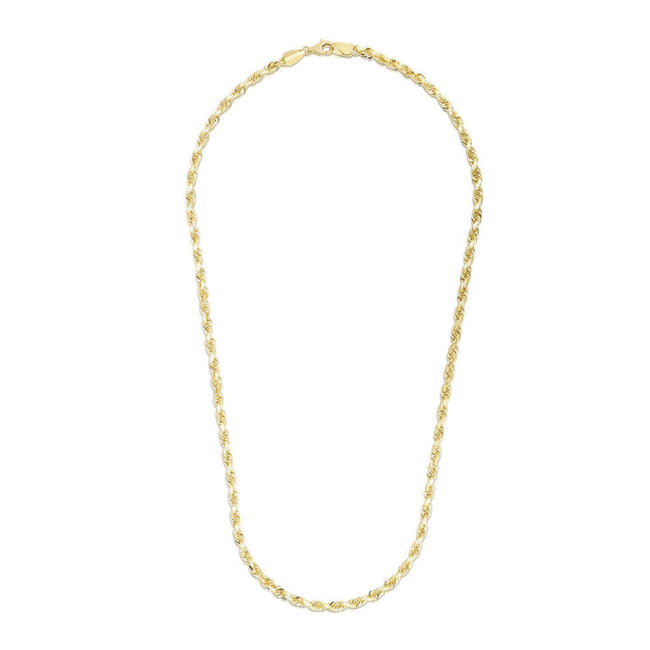 Diamond Cut Rope Chain in 14K Yellow Gold, 22"