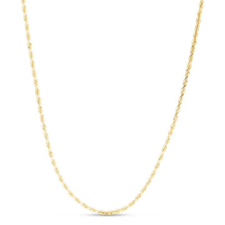 Rope Chain Necklace in 14K Yellow Gold, 1.5mm, 20”