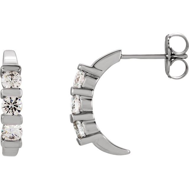 1.2Ct Lab-grown Diamond Earrings in 14K White Gold