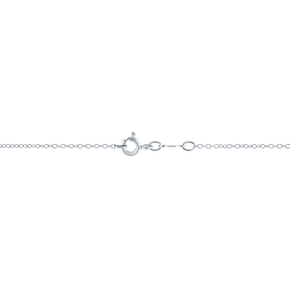 Diamond Open Cross Pendant in Sterling Silver