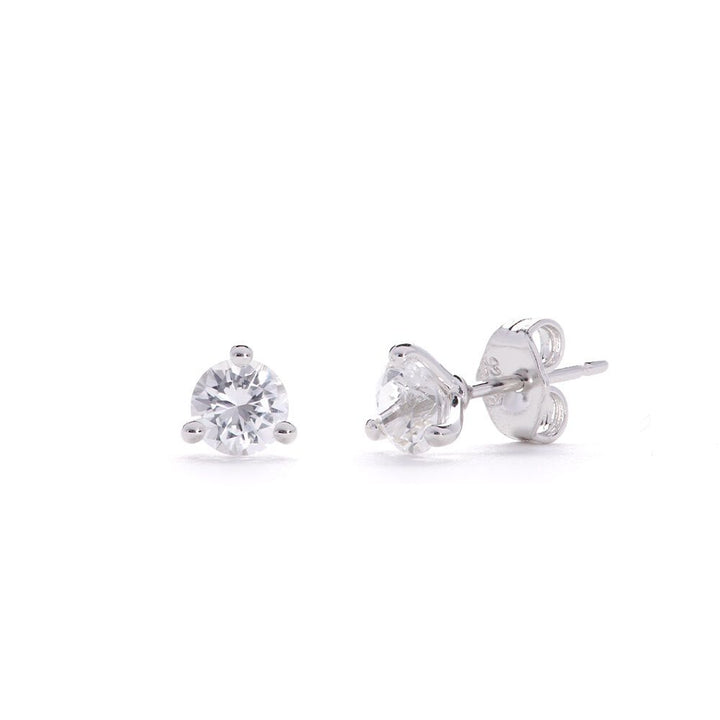 Lab Created White Sapphire Earrings in Sterling Silver