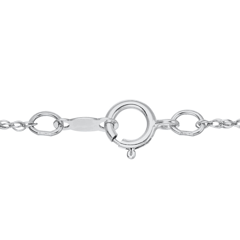 Lab Created White Sapphire & Amethyst Cross Pendant in Sterling Silver