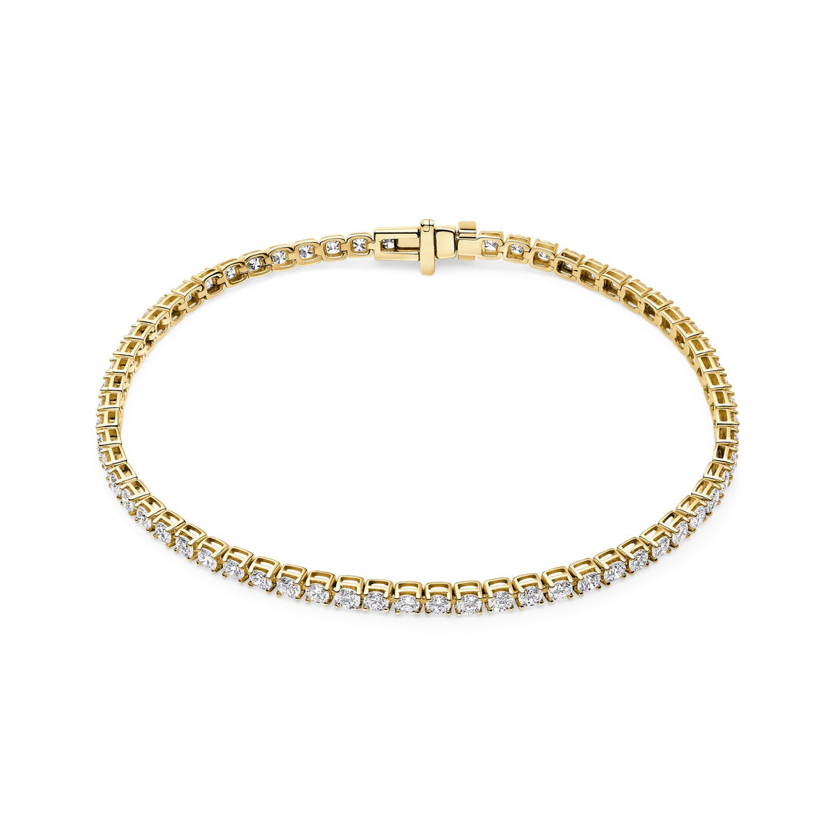 Bracelet Diamante Tennis - 14k yellow gold or white gold 2.7-3.24 ct TW G-H VS lab-grown diamonds