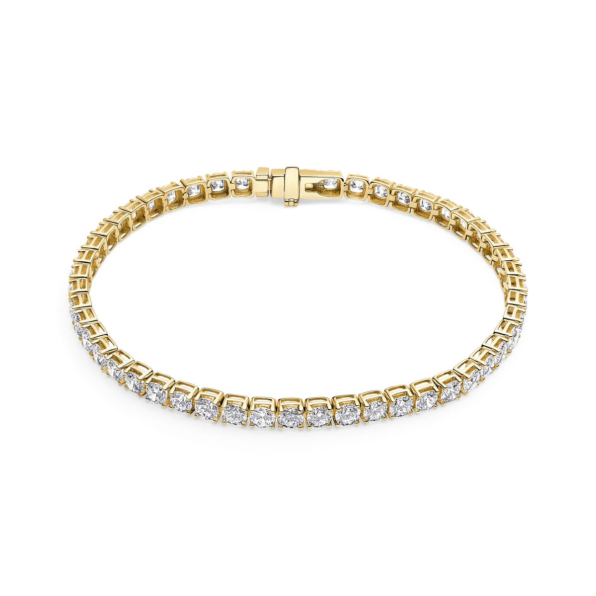 Bracelet Diamante Tennis - 14k yellow gold or white gold 5.64-6.72 ct TW G-H VS lab-grown diamonds