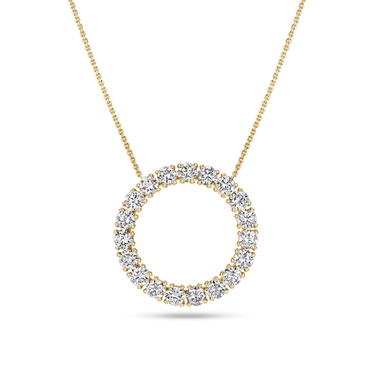 Necklace Bellina - 14k yellow gold or white gold, 1.90 ct TW G-H VS lab-grown diamonds