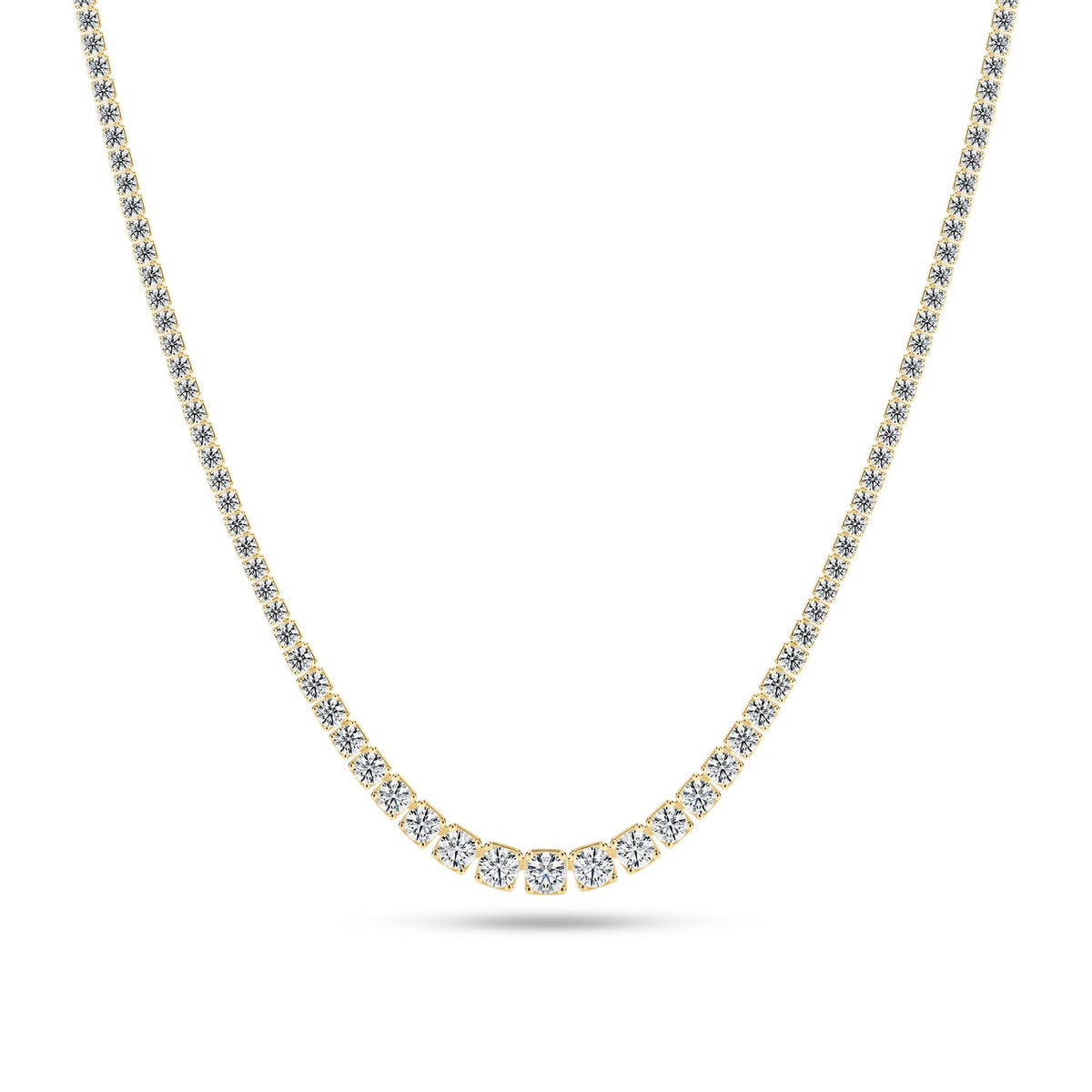 Necklace Diamante Tennis Altro - 14k yellow gold or white gold 11.45 ct TW G-H VS lab-grown diamonds