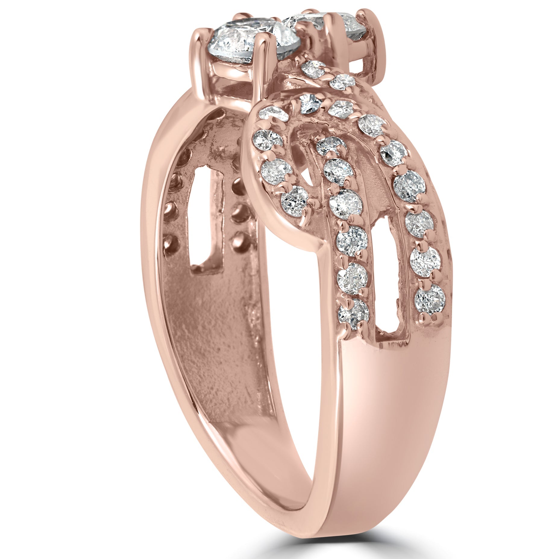 1 cttw Forever Us 2-Stone Diamond Ring 14k Rose Gold
