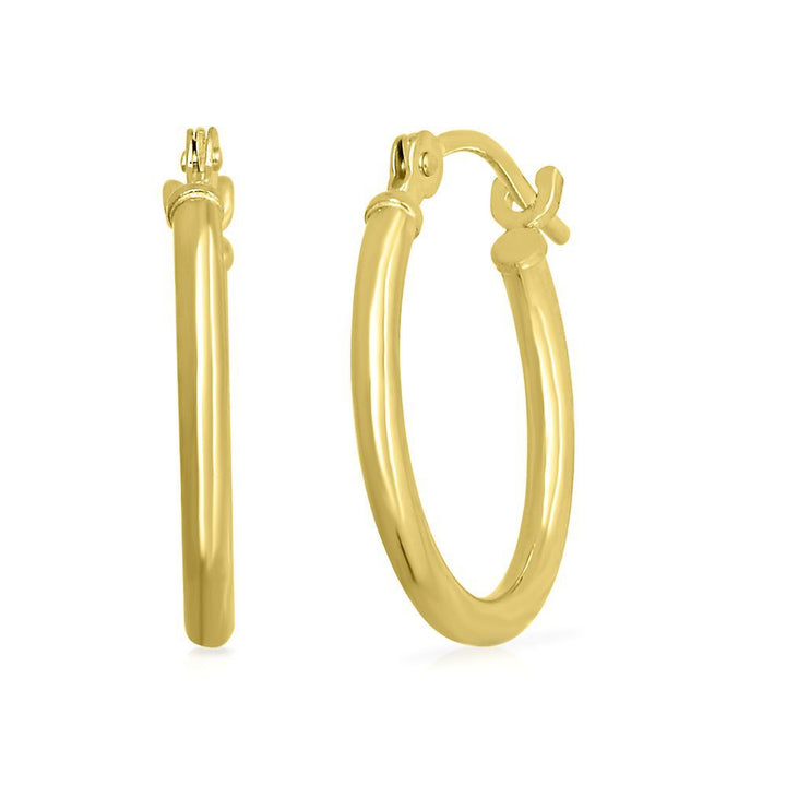 Polished Hoop Earrings in 14K Yellow Gold