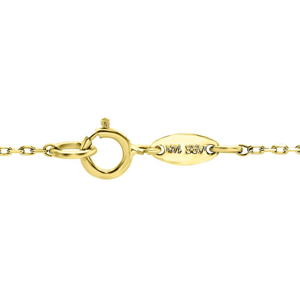 Sideways Cross Necklace in 14K Yellow Gold