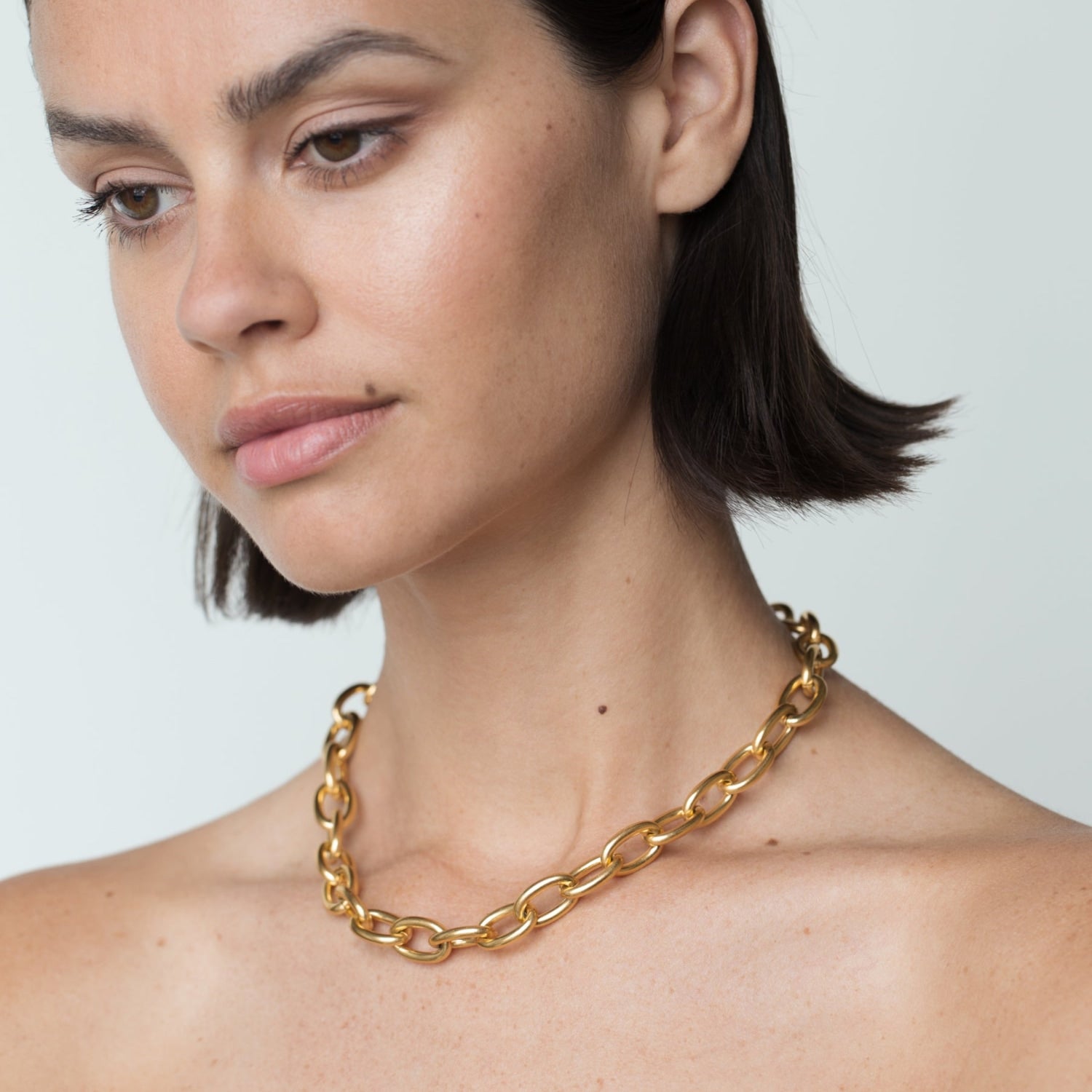 Nineteen Ninety Nine Chain Necklace Gold Minimal Modern Statement