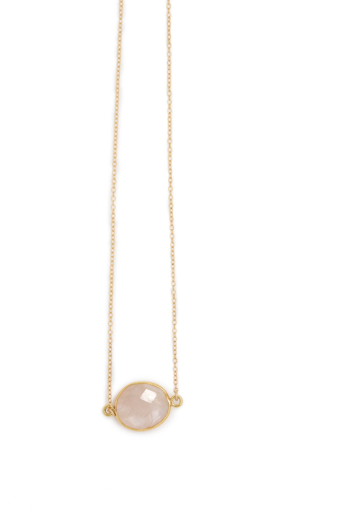 Mrs. Parker Demi Fine Necklace in Rose Quartz