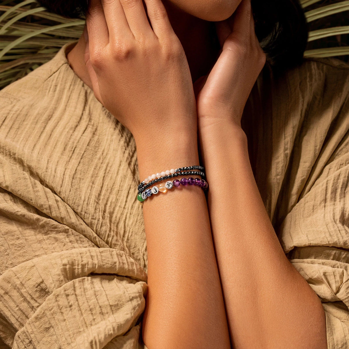 Balanced Spirit Chakra Amethyst Stone Bracelet