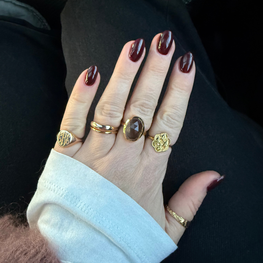 Smokey Quartz Molten Statement Ring