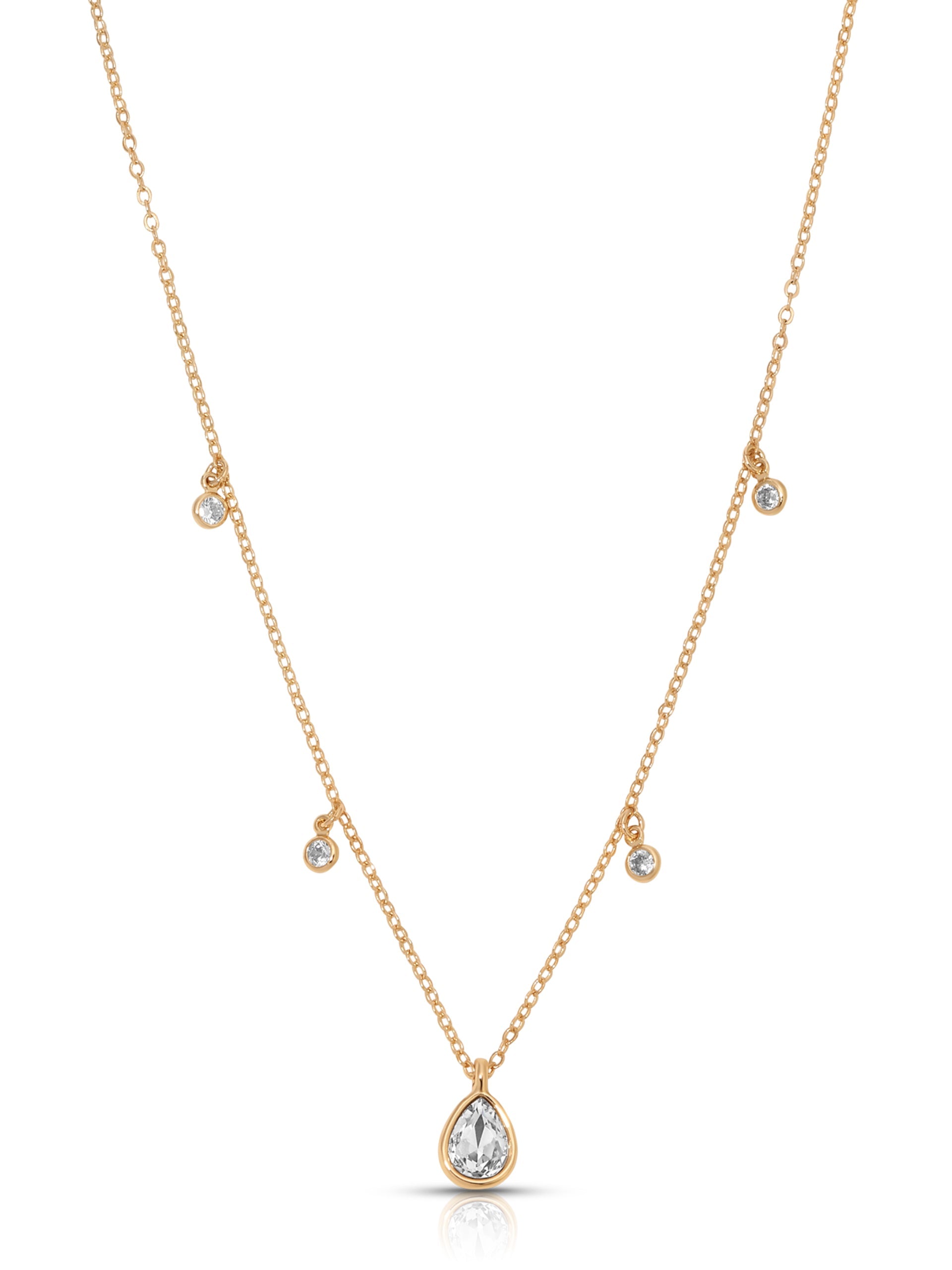 Dripping in Crystals Drop Necklace