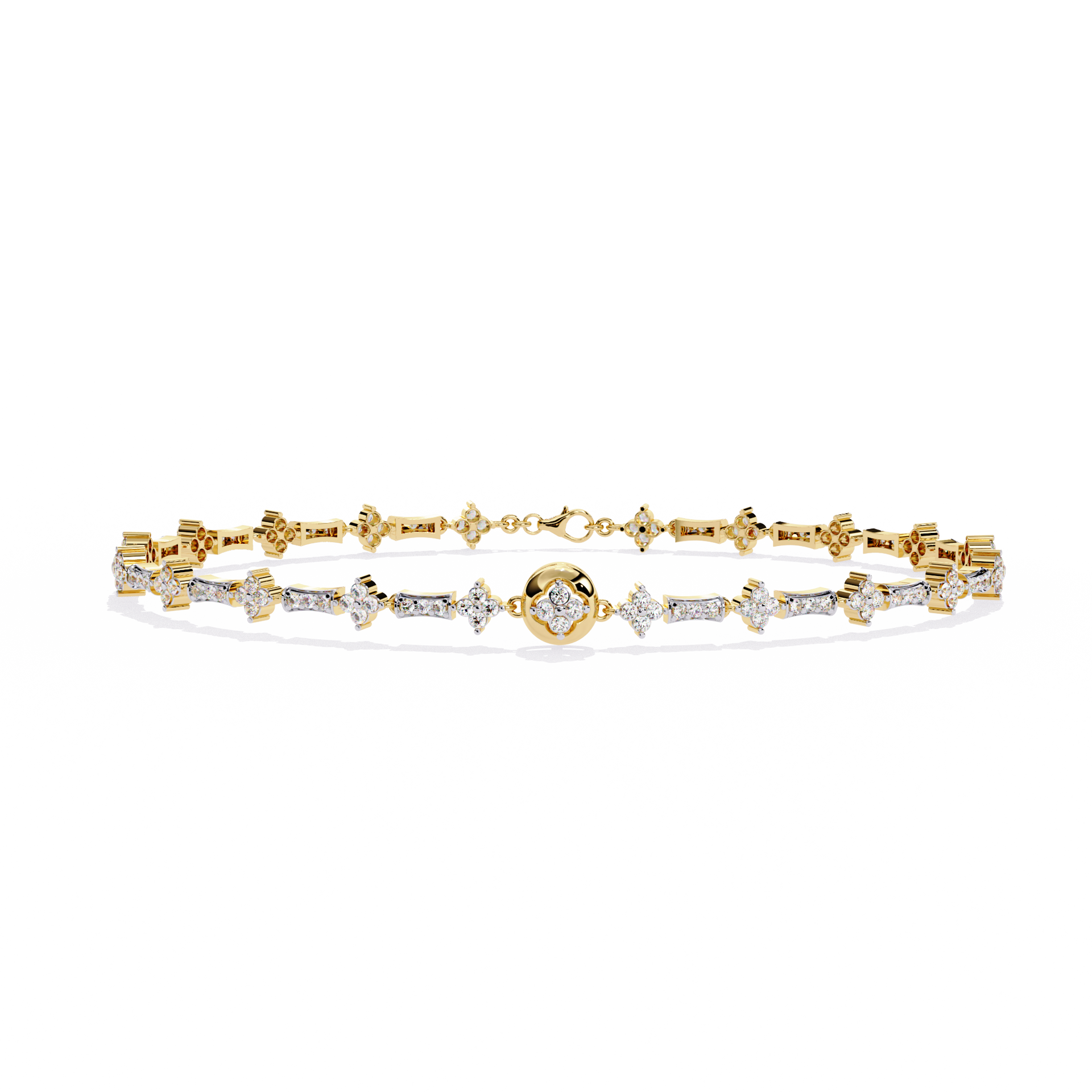 Round-Cut Lab-grown Diamond Tennis Bracelet in 10K White Gold
