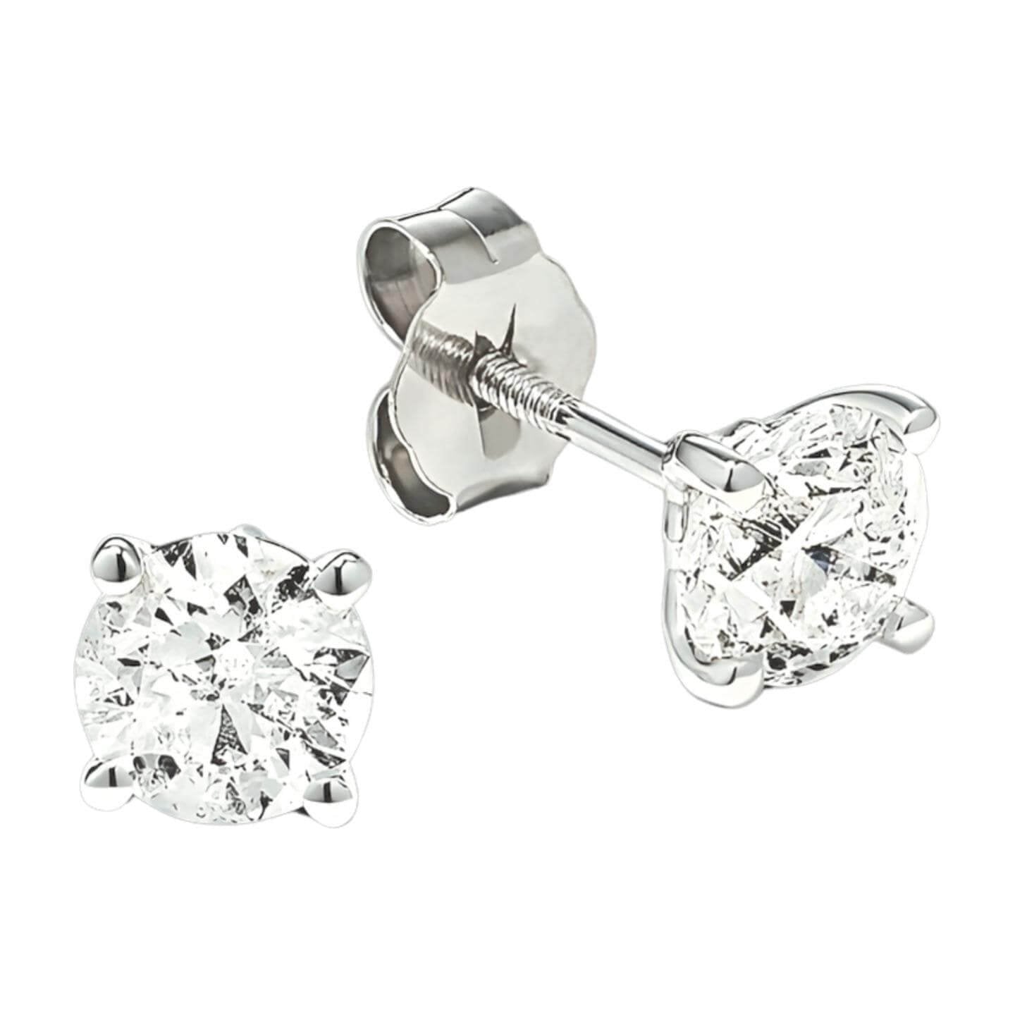 1 and 1/4 CT Round Natural Diamond Studs - Shane Co. - Aureus Boutique