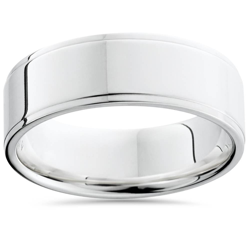 Inlay Polished Band 950 Platinum Size Selectable