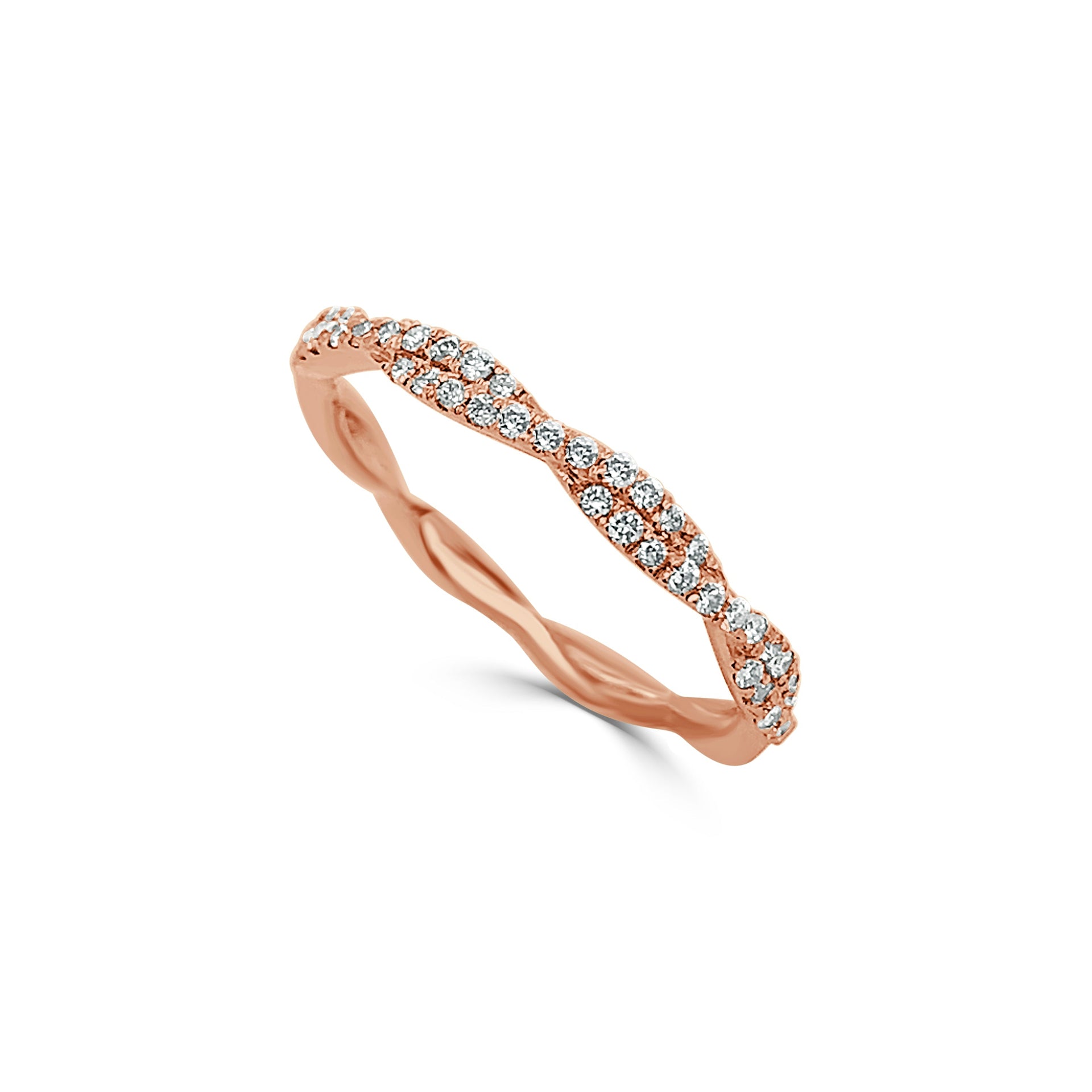 14k Gold & Diamond Twist Ring
