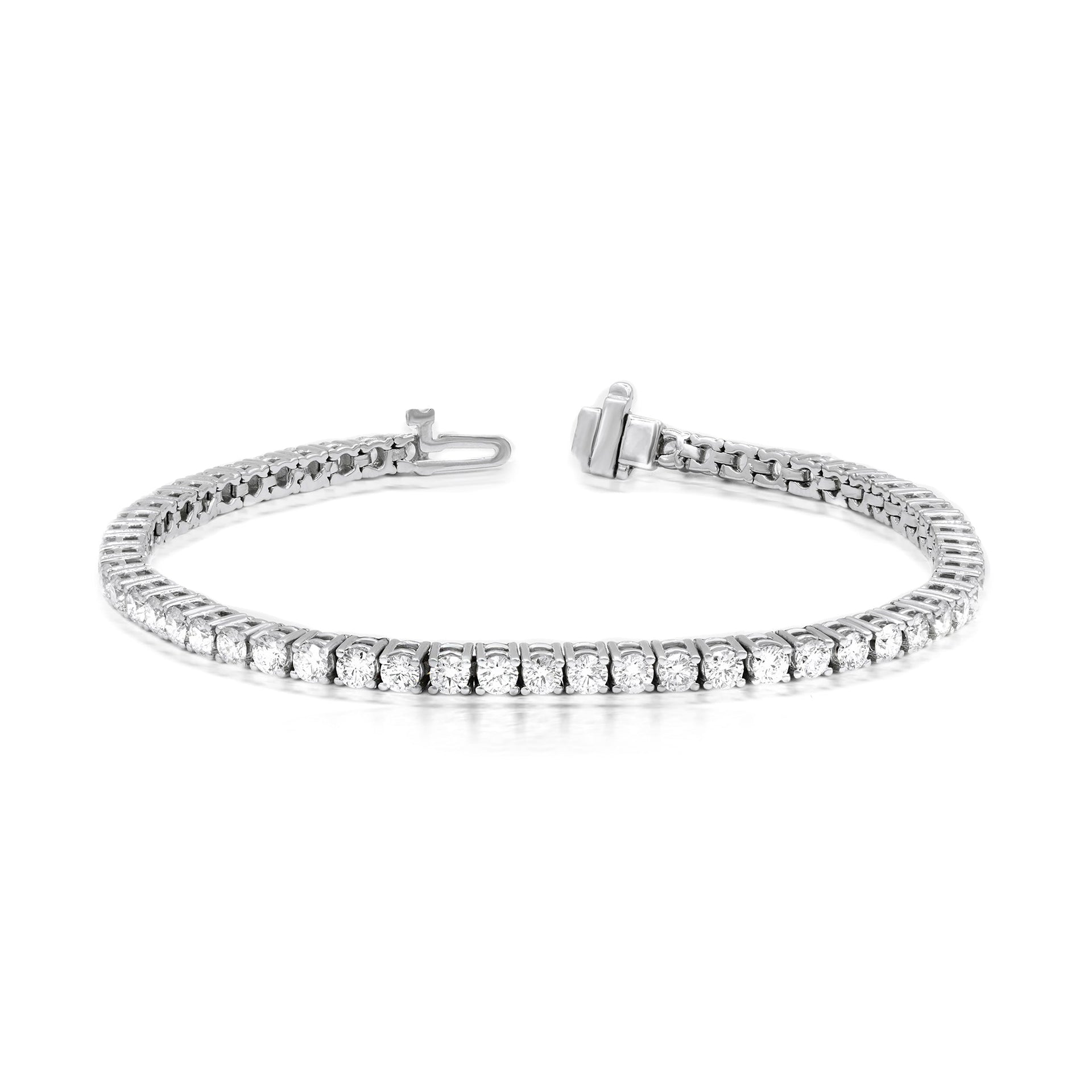 Diana M 1.90 Carat Round and Baguette Diamond Bracelet