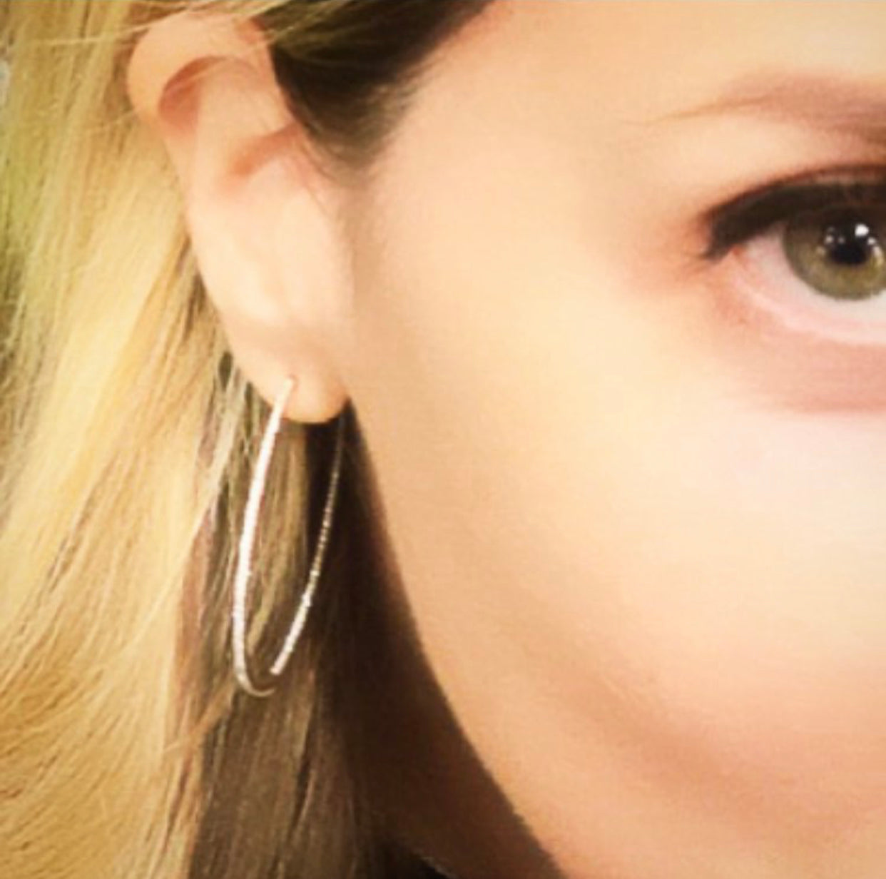 Diamond Hoop Earrings