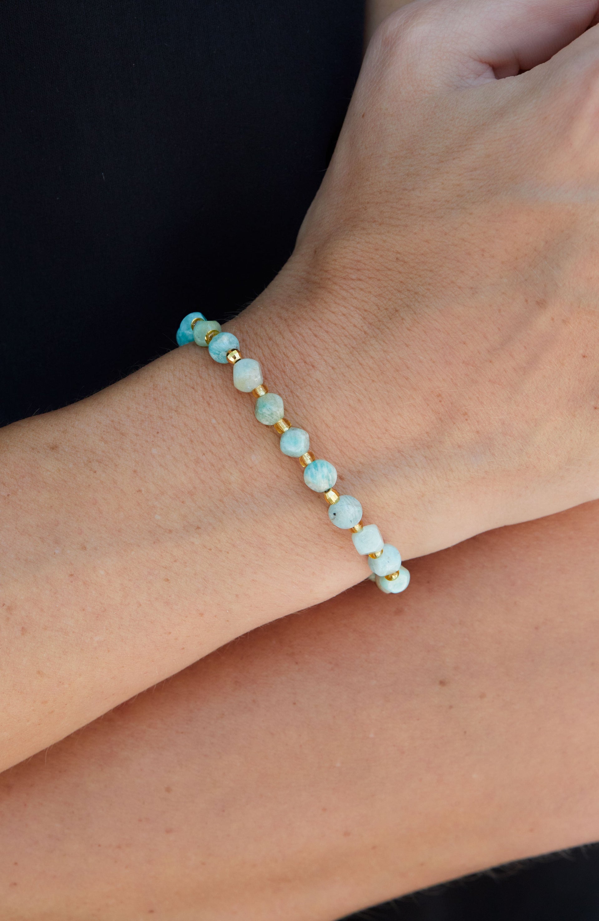 Natural Amazonite Healing stone 6mm stretch bracelet