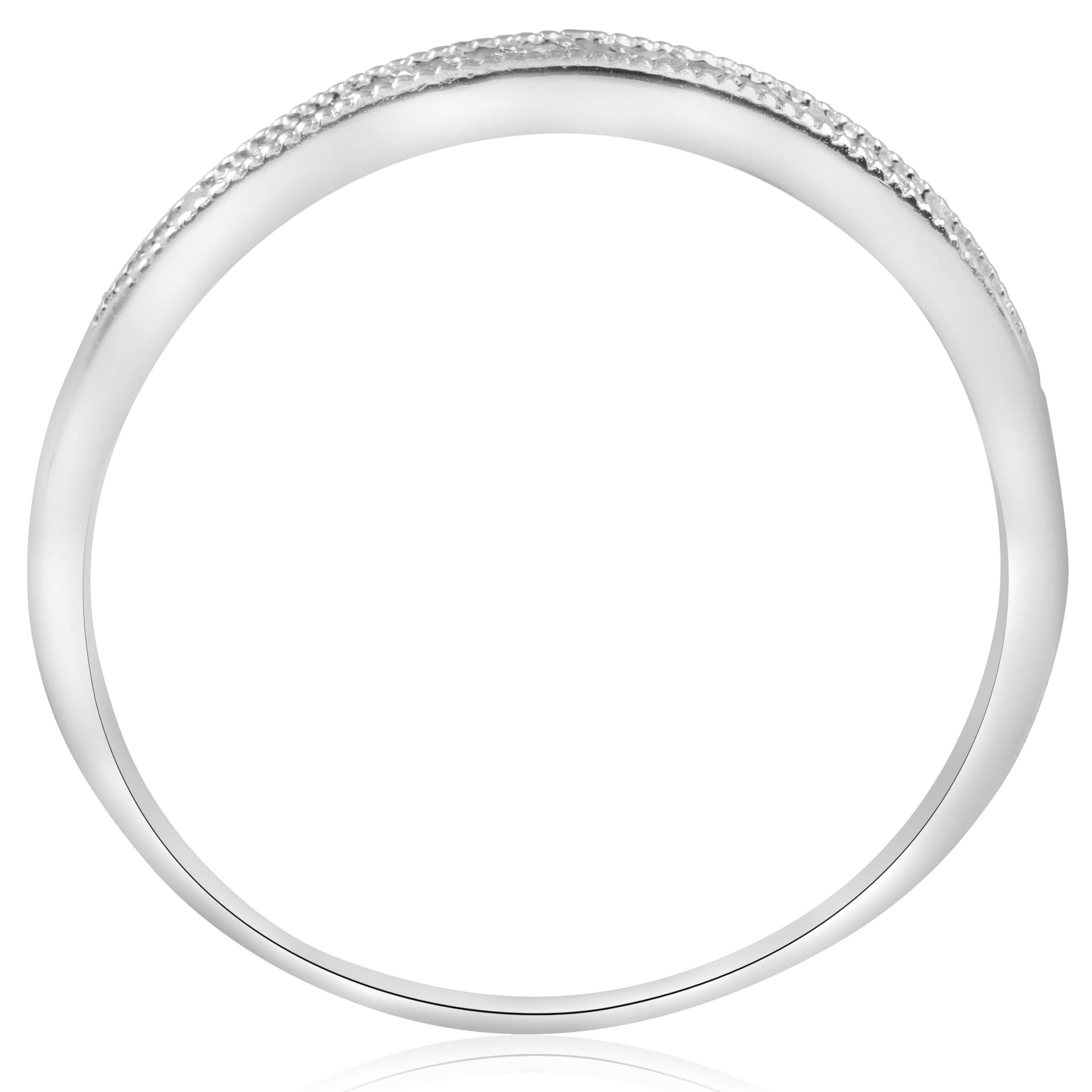 1/8 ct Diamond Wedding Ring 10K White Gold