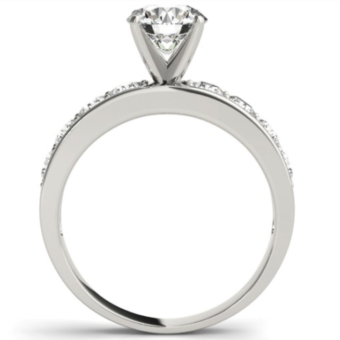 2 Ct Round Cut Diamond Engagement Solitaire Ring 14k White Gold
