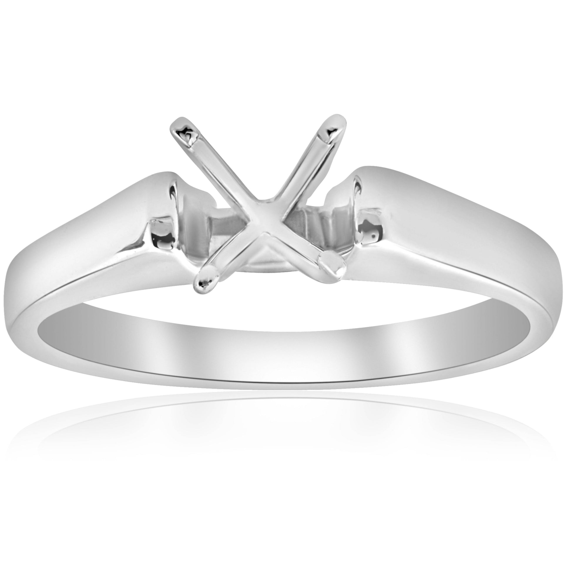Solitaire Ring 14K White Gold