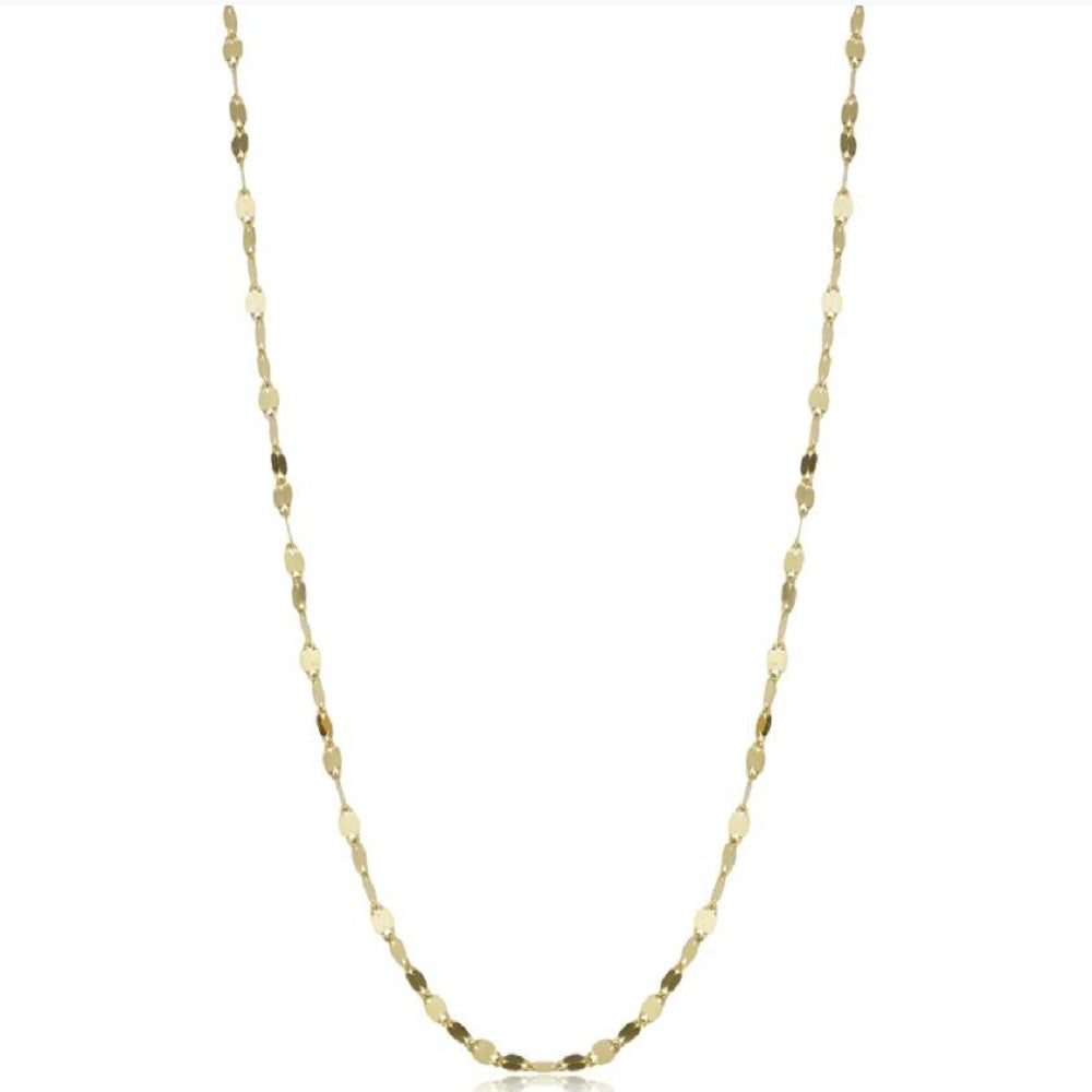 14k Yellow Gold 1.9-mm Mirror Flat Link Chain (18 inches)