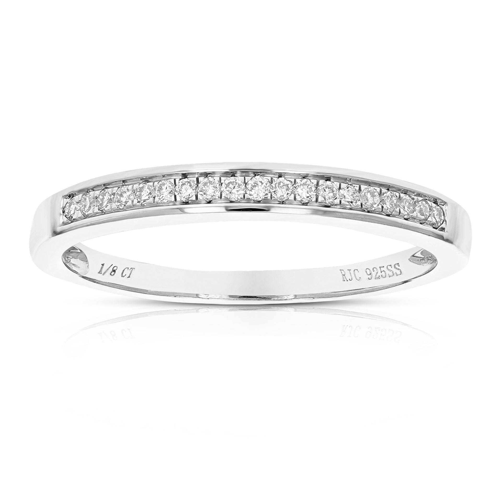 1/10 cttw Round Cut Lab Grown Diamond Engagement Ring .925 Sterling Silver